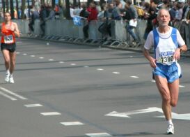 Rob Riksen & Jogger Jo op de laatste meters